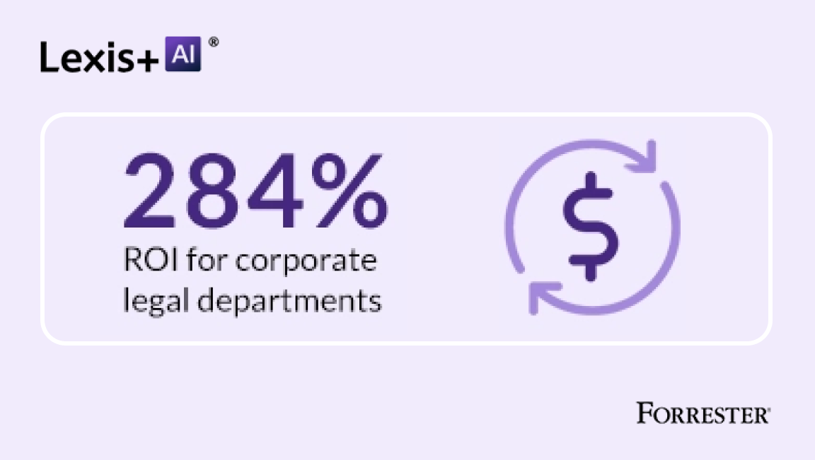 Lexis+ AI 284% ROI for corporate legal departments